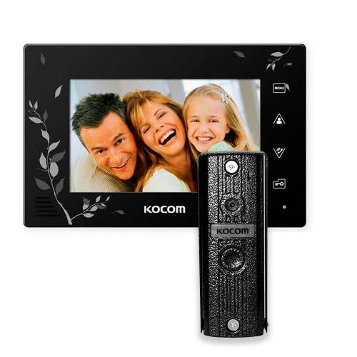Фото Комплект видеодомофона Kocom KCV-A374SD+вызывная панель KC-MC20